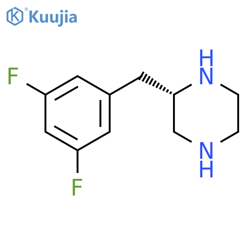 PIPERAZINE, 2-[(3,5-DIFLUOROPHENYL)METHYL]-, (2S)- structure