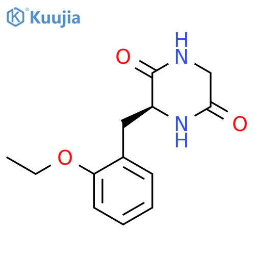 2,5-PIPERAZINEDIONE, 3-[(2-ETHOXYPHENYL)METHYL]-, (3S)- structure