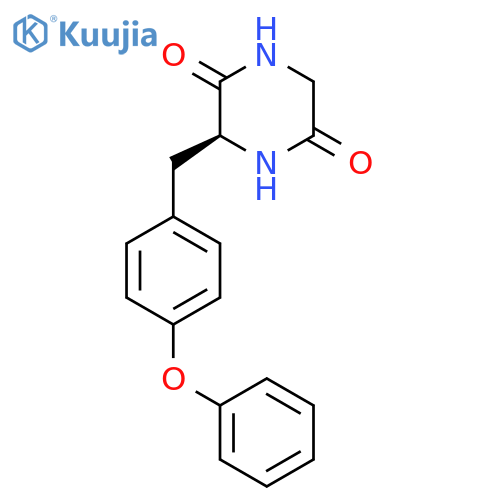 2,5-PIPERAZINEDIONE, 3-[(4-PHENOXYPHENYL)METHYL]-, (3S)- structure