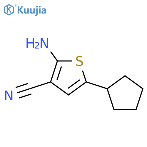 2-amino-5-cyclopentylthiophene-3-carbonitrile structure