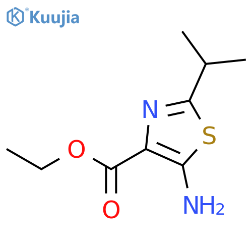 4-Thiazolecarboxylic acid, 5-amino-2-(1-methylethyl)-, ethyl ester structure