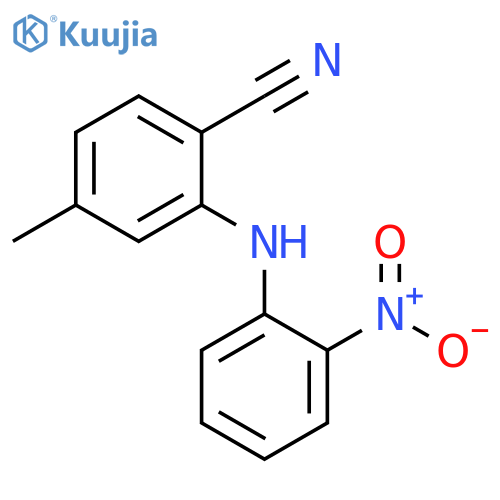 Benzonitrile, 4-methyl-2-[(2-nitrophenyl)amino]- structure