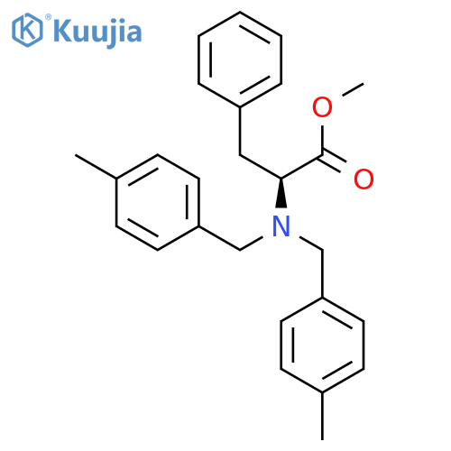 L-Phenylalanine, N,N-bis[(4-methylphenyl)methyl]-, methyl ester structure