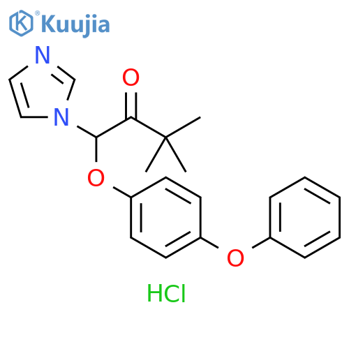 2-Butanone, 1-(1H-imidazol-1-yl)-3,3-dimethyl-1-(4-phenoxyphenoxy)-, hydrochloride (1:1) structure