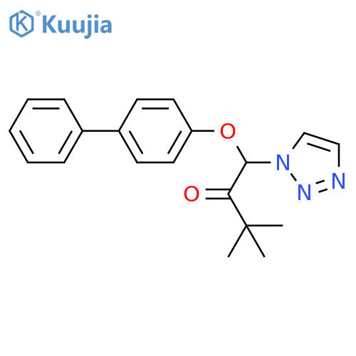 2-Butanone,1-([1,1'-biphenyl]-4-yloxy)-3,3-dimethyl-1-(1H-1,2,3-triazol-1-yl)- structure