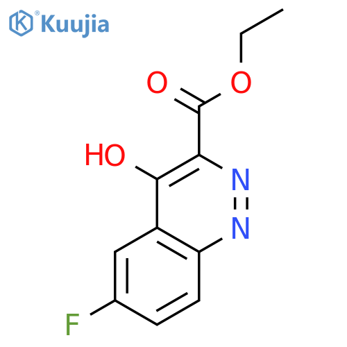 3-Cinnolinecarboxylic acid, 6-fluoro-4-hydroxy-, ethyl ester structure