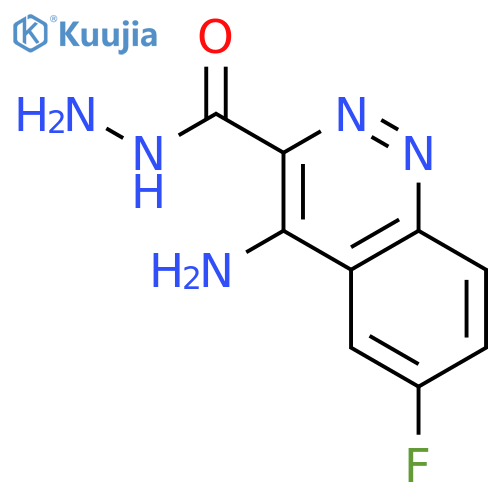3-CINNOLINECARBOXYLIC ACID, 4-AMINO-6-FLUORO-, HYDRAZIDE structure