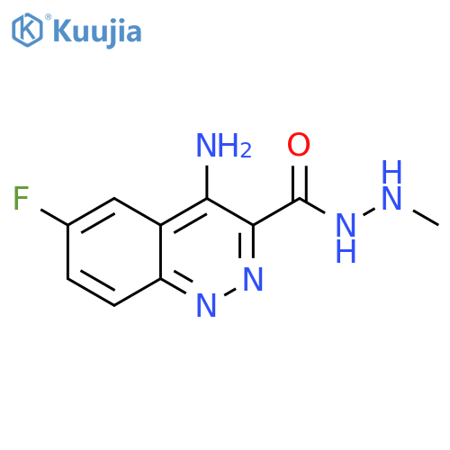 3-Cinnolinecarboxylic acid, 4-amino-6-fluoro-, 2-methylhydrazide structure