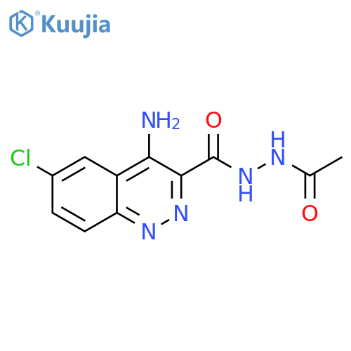 3-Cinnolinecarboxylic acid, 4-amino-6-chloro-, 2-acetylhydrazide structure