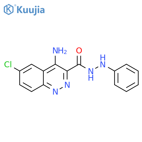 3-Cinnolinecarboxylic acid, 4-amino-6-chloro-, 2-phenylhydrazide structure