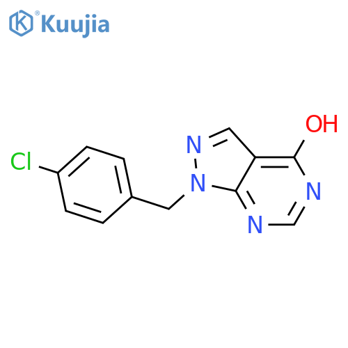1-[(4-chlorophenyl)methyl]-1H-pyrazolo[3,4-d]pyrimidin-4-ol structure