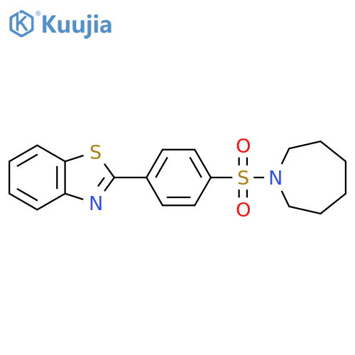 2-4-(azepane-1-sulfonyl)phenyl-1,3-benzothiazole structure