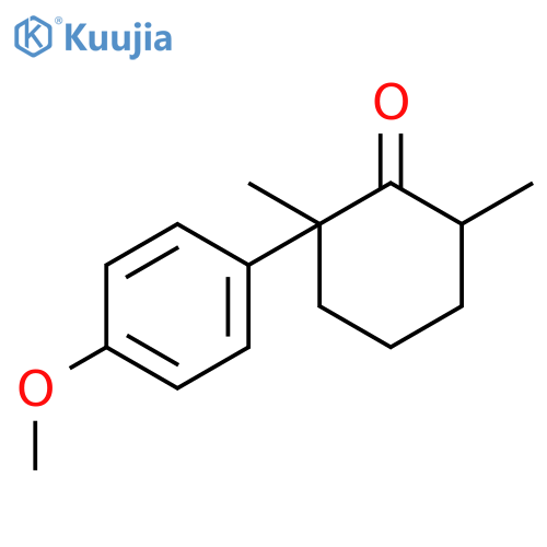 CYCLOHEXANONE, 2-(4-METHOXYPHENYL)-2,6-DIMETHYL- structure