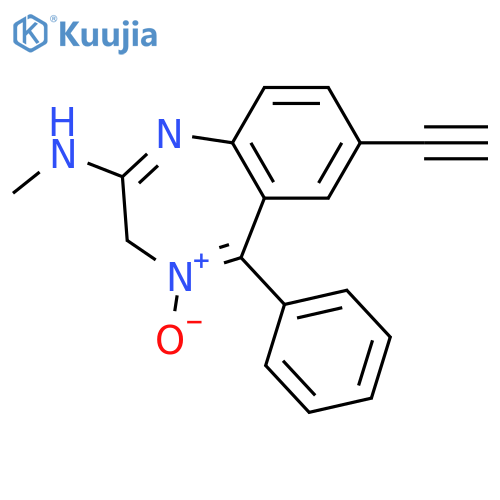 3H-1,4-BENZODIAZEPIN-2-AMINE, 7-ETHYNYL-N-METHYL-5-PHENYL-, 4-OXIDE structure