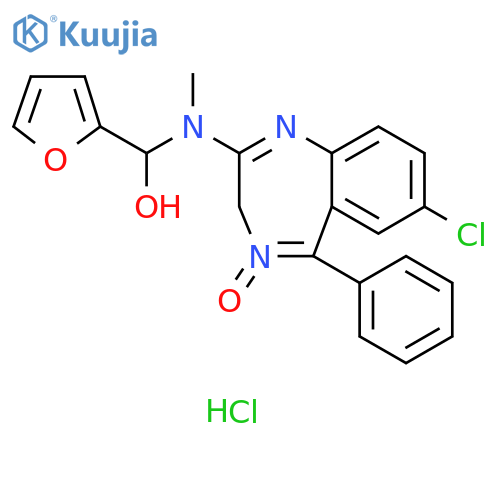 [(7-chloro-4-oxido-5-phenyl-3H-1,4-benzodiazepin-2-yl)(methyl)amino](furan-2-yl)methanol hydrochloride structure