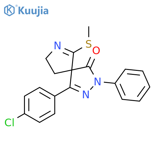 2,3,7-Triazaspiro[4.4]nona-3,6-dien-1-one,4-(4-chlorophenyl)-6-(methylthio)-2-phenyl- structure