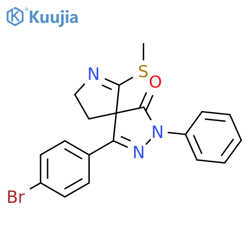 2,3,7-Triazaspiro[4.4]nona-3,6-dien-1-one, 4-(4-bromophenyl)-6-(methylthio)-2-phenyl- structure