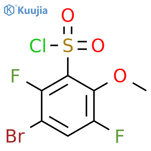 3-bromo-2,5-difluoro-6-methoxybenzenesulfonyl Chloride structure