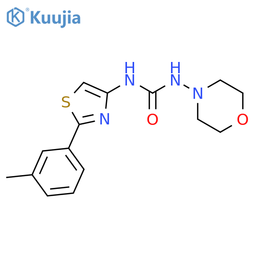Urea, N-[2-(3-methylphenyl)-4-thiazolyl]-N'-4-morpholinyl- structure