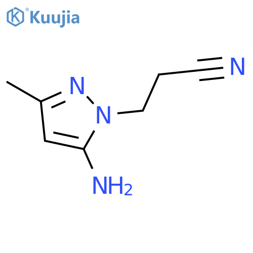 3-(5-Amino-3-methyl-1H-pyrazol-1-yl)propanenitrile structure