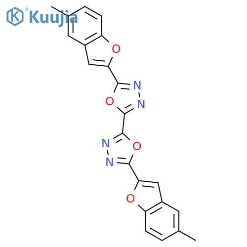 2,2'-Bi-1,3,4-oxadiazole, 5,5'-bis(5-methyl-2-benzofuranyl)- structure