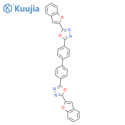1,3,4-Oxadiazole, 2,2'-[1,1'-biphenyl]-4,4'-diylbis[5-(2-benzofuranyl)- structure