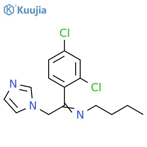 1-Butanamine,N-[1-(2,4-dichlorophenyl)-2-(1H-imidazol-1-yl)ethylidene]- structure