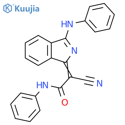 Acetamide,2-cyano-N-phenyl-2-[3-(phenylamino)-1H-isoindol-1-ylidene]- structure