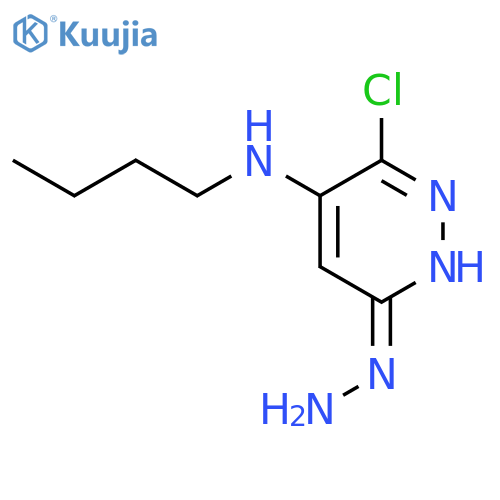 3(2H)-Pyridazinone, 5-(butylamino)-6-chloro-, hydrazone structure