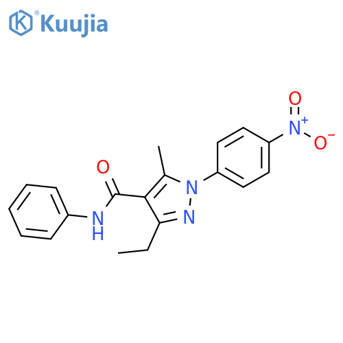 1H-Pyrazole-4-carboxamide,3-ethyl-5-methyl-1-(4-nitrophenyl)-N-phenyl- structure