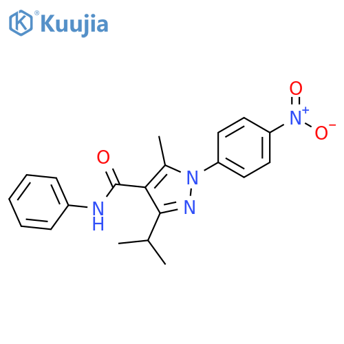 1H-Pyrazole-4-carboxamide,5-methyl-3-(1-methylethyl)-1-(4-nitrophenyl)-N-phenyl- structure