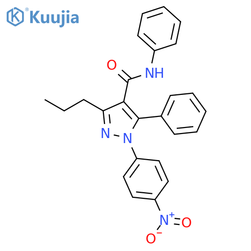 1H-Pyrazole-4-carboxamide, 1-(4-nitrophenyl)-N,5-diphenyl-3-propyl- structure