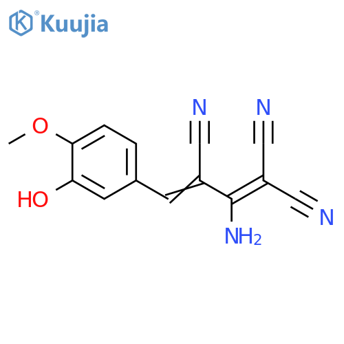 1,3-Butadiene-1,1,3-tricarbonitrile,2-amino-4-(3-hydroxy-4-methoxyphenyl)- structure