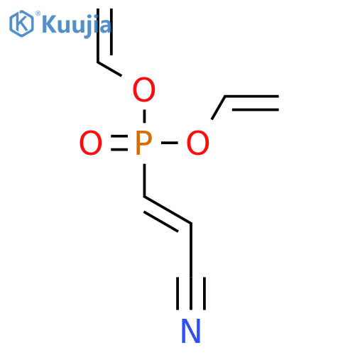 Phosphonic acid, (2-cyanoethenyl)-, diethenyl ester structure