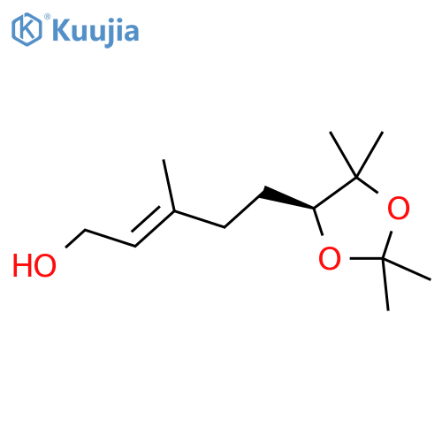2-Penten-1-ol,3-methyl-5-[(4S)-2,2,5,5-tetramethyl-1,3-dioxolan-4-yl]-, (2E)- structure