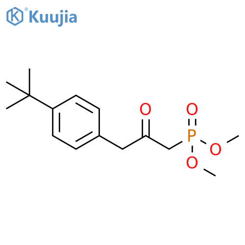 Phosphonic acid, [3-[4-(1,1-dimethylethyl)phenyl]-2-oxopropyl]-, dimethyl ester (9CI) structure