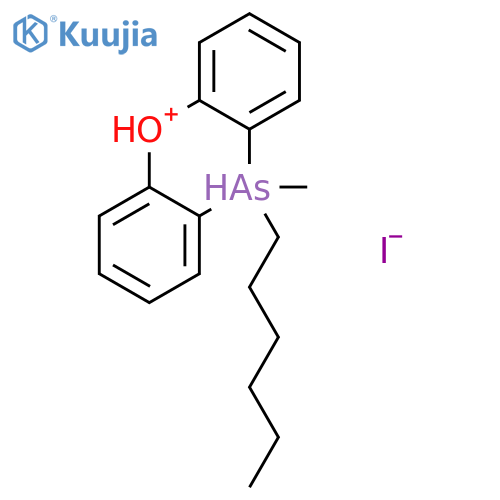 10H-Phenoxarsinium, 10-hexyl-10-methyl-, iodide structure