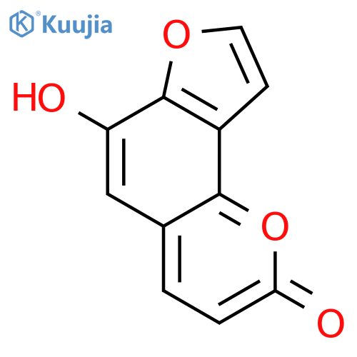 6-Hydroxy-2H-furo[2,3-h]-1-benzopyran-2-one structure