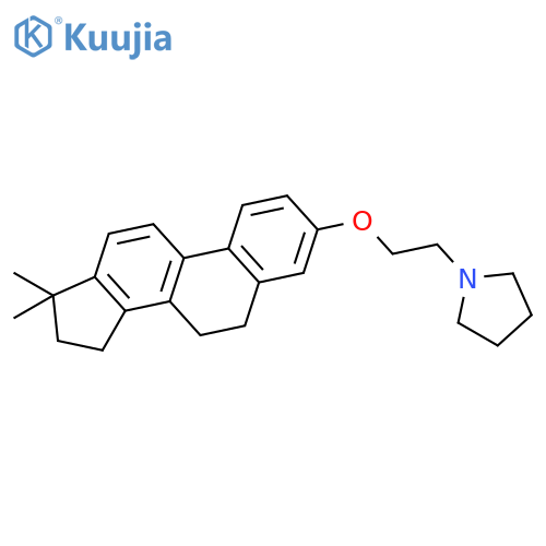 17,17-dimethyl-3-(2-pyrrolidin-1-ylethoxy)gona-1,3,5(10),8,11,13-hexaene structure