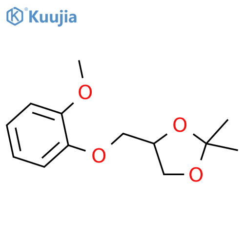 1,3-Dioxolane, 4-[(2-methoxyphenoxy)methyl]-2,2-dimethyl-, (S)- structure