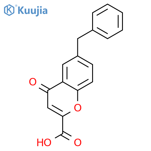 4H-1-Benzopyran-2-carboxylic acid, 4-oxo-6-(phenylmethyl)- structure