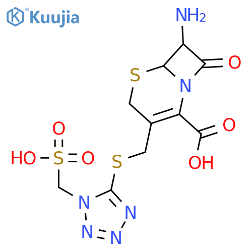 (6r-TranS)-7-amino-8-oxo-3-(((1-(sulphomethyl)-1H-tetrazol-5-yl)thio)methyl)-5-thia-1-azabicyclo4.2.0oct-2-ene-2-carboxylicacid structure