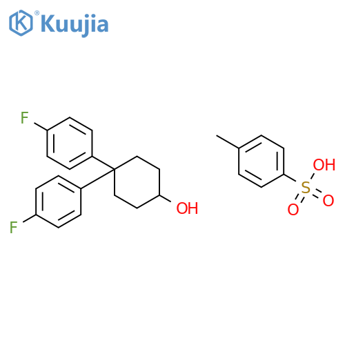 Cyclohexanol, 4,4-bis(4-fluorophenyl)-, 4-methylbenzenesulfonate structure