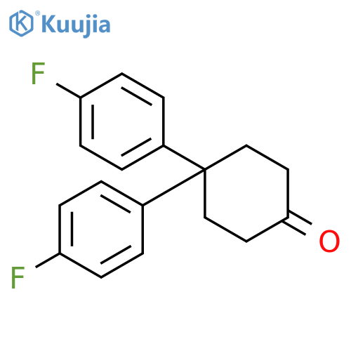 Cyclohexanone, 4,4-bis(4-fluorophenyl)- structure