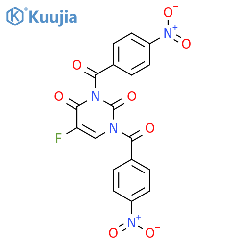 2,4(1H,3H)-Pyrimidinedione, 5-fluoro-1,3-bis(4-nitrobenzoyl)- structure