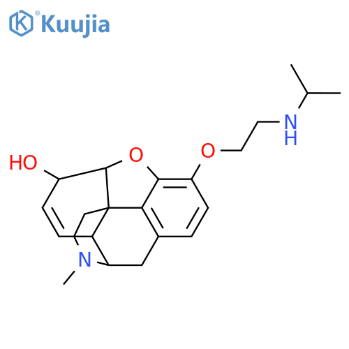 (5alpha,6alpha)-17-methyl-3-{2-[(1-methylethyl)amino]ethoxy}-7,8-didehydro-4,5-epoxymorphinan-6-ol structure