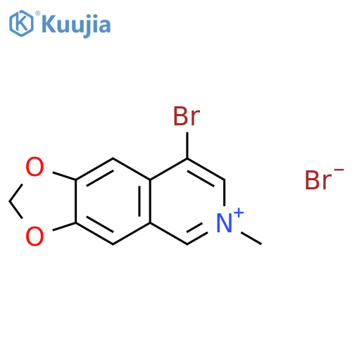 1,3-Dioxolo[4,5-g]isoquinolinium, 8-bromo-6-methyl-, bromide structure