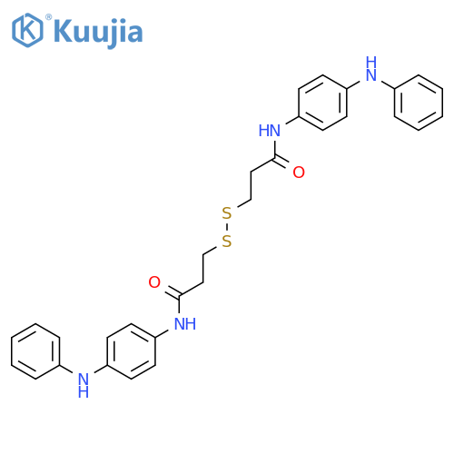 Propanamide, 3,3'-dithiobis[N-[4-(phenylamino)phenyl]- structure