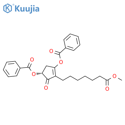 1-Cyclopentene-1-heptanoic acid, 2,4-bis(benzoyloxy)-5-oxo-, methyl ester, (R)- (9CI) structure