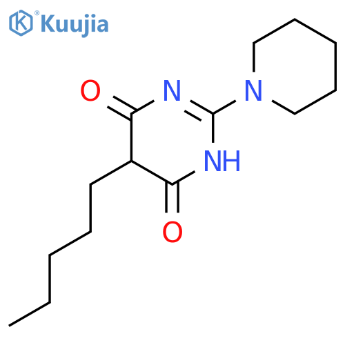 4,6(1H,5H)-Pyrimidinedione, 5-pentyl-2-(1-piperidinyl)- structure